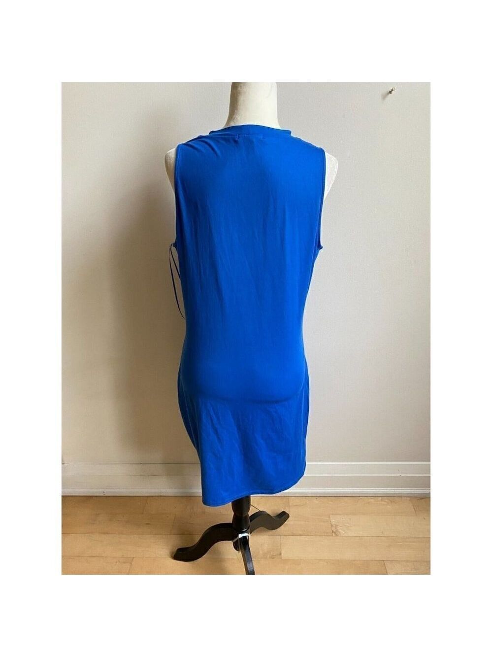 Socialite Women tank blue side ruched Dress BNWOT sz Xlarge side ruched - Picture 4 of 8